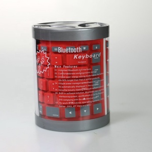 Portable <strong>Notebook</strong> Wireless <strong>Keyboard</strong> Flexible and Lightweight Blue Tooth USB Interface Dustproof and Waterproof Blue Color - Product Image 4