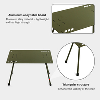 Table de camping pliante en aluminium IGT - Table de repas portable pour l'extérieur avec rangement pratique