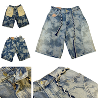 Shorts Bermuda Homme Ample en Denim Polyester/Coton Taille Mi-Haute Style Streetwear – Vente Directe Usine, Service OEM