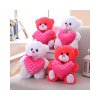 Doux amour ours en peluche tenant coeur peluche peluche peluche Teddy Saint Valentin amant petite amie cadeau