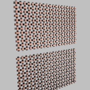Maille métallique tissée architecturale en acier inoxydable à <span class=keywords><strong>double</strong></span> couche, maille métallique <span class=keywords><strong>rigide</strong></span> décorative pour armoires - Product Image 3