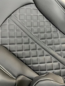 Housses de siège auto personnalisées en cuir PU matelassé imperméable pour <span class=keywords><strong>Audi</strong></span> A5 A6L A8L Q7 <span class=keywords><strong>Q8</strong></span>, couleur noire, pour intérieur automobile - Product Image 3