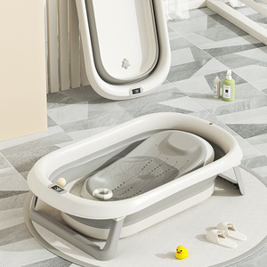 Bañera Plegable para Bebés con Sensor de Temperatura, Bañera para Recién Nacidos, Bañera Infantil para el Hogar, de 0 a 12 Meses, Material PP - Product Image 1