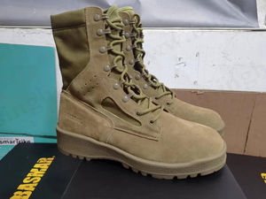 HY, Bottes de <span class=keywords><strong>combat</strong></span> pour hommes à semelle en PU+caoutchouc antichoc, tige en cuir de vache naturel, <span class=keywords><strong>Belleville</strong></span> 8" noires, bottes tactiques HSM131 - Product Image 5