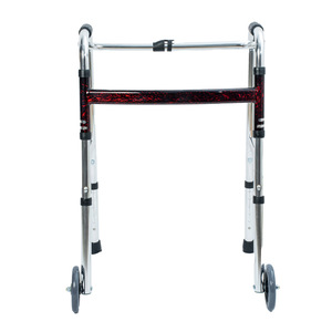 Wheeled Walking Aid Height Adjustable Folding <b>Walker</b> For Elderly And <b>Disabled</b> Patients With Two Wheels - Product Image 1