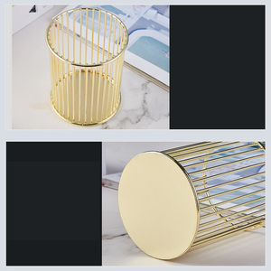 Porte-stylo en métal or <span class=keywords><strong>rose</strong></span> porte-pinceau <span class=keywords><strong>de</strong></span> maquillage <span class=keywords><strong>organisateur</strong></span> <span class=keywords><strong>de</strong></span> <span class=keywords><strong>bureau</strong></span> - Product Image 6
