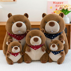 Juguetes de peluche de <span class=keywords><strong>marmota</strong></span> supersuaves, animales de peluche con dientes grandes, juguetes de <span class=keywords><strong>marmota</strong></span> de peluche, juguete de <span class=keywords><strong>castor</strong></span> de peluche - Product Image 2