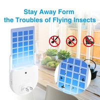 Lampe anti-moustiques à panneau adhésif, piège adhésif non toxique pour intérieur, piège à insectes volants multifonctionnel avec petite veilleuse
