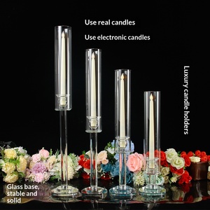 Bougeoir en cristal de luxe, décoration en tube de verre haut de gamme pour <span class=keywords><strong>mariage</strong></span>, Noël et la Saint-Valentin, style romantique INS - Product Image 2