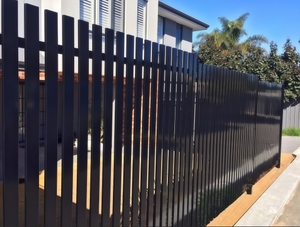 Valla de piquete de metal de aluminio con recubrimiento de polvo negro personalizada Modelado 3D Nuevo diseño europeo para la seguridad del patio delantero del patio trasero - Product Image 5