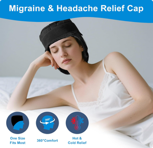 قبعة تبريد طبية للرأس مع كيس ثلج لتخفيف الصداع والصداع النصفي ومستلزمات العلاج التأهيلي - Product Image 6