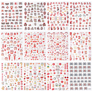 12 Piezas de Adhesivos Decorativos para <span class=keywords><strong>Uñas</strong></span> con Diseño de León y Dragón de Buena Suerte, Letras del Año Nuevo Chino, Alta Calidad - Product Image 6