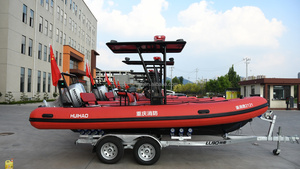 Nuevo estilo, barco deportivo de aluminio de 5,8 M, bote de costilla inflable de <span class=keywords><strong>rescate</strong></span> de dragón marino con motor fuera de borda para buzo, longitud total de 19 pies - Product Image 2