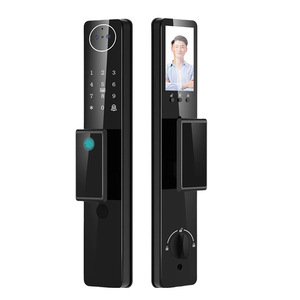 WiFiスマート屋内セキュリティロック自動リモート指紋アクセスクラウドデータウッド家庭用排水パスワード機能スマートロック - Product Image 1