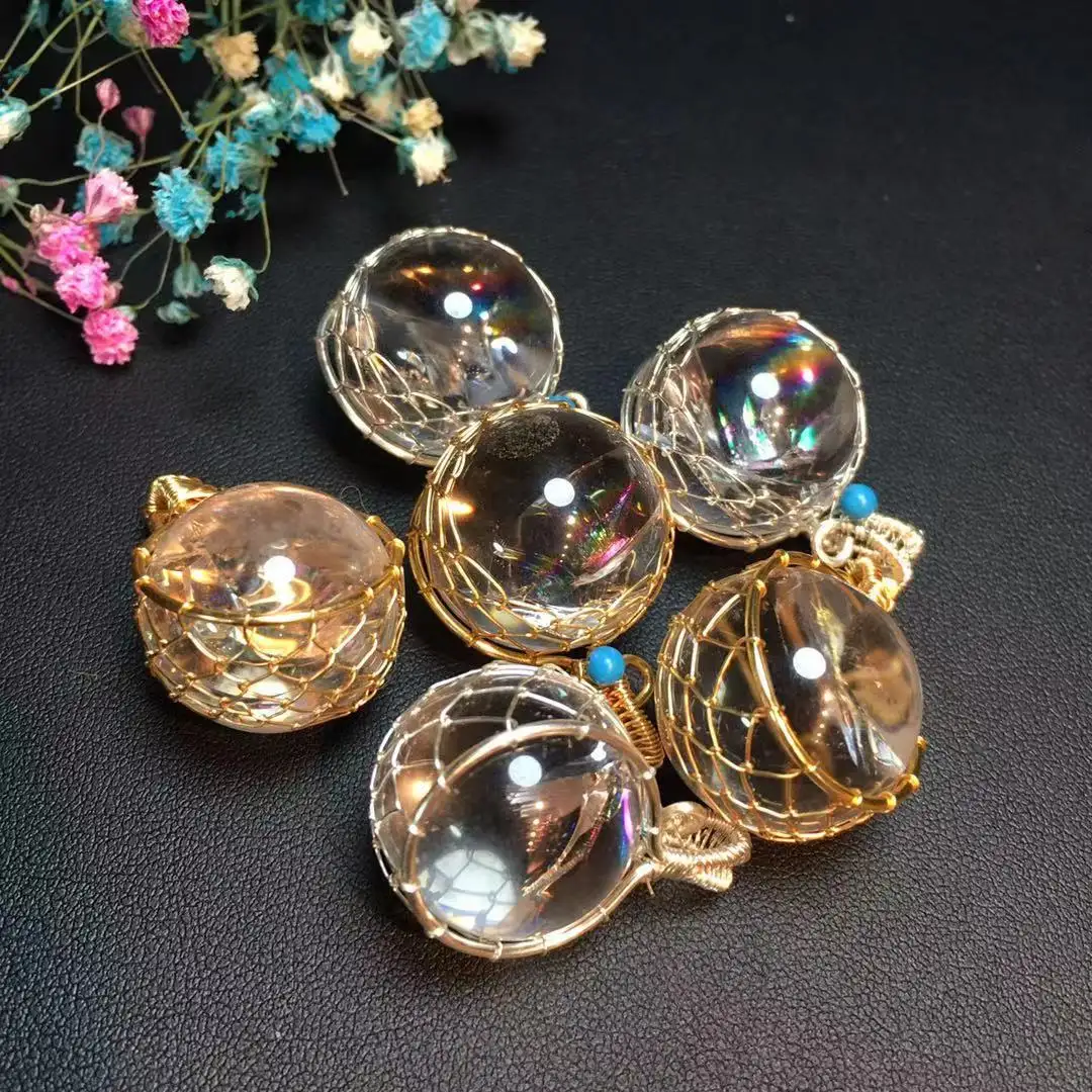Perles rondes en vrac, pierres précieuses, cristal, perles de Quartz pour la fabrication de bijoux, artisanat