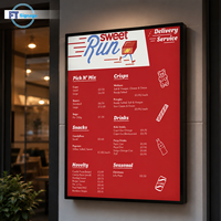 Boîte à lumière LED ultra-mince en aluminium à cadre à clipser, haute luminosité, résistante à l'eau, durée de vie de 3 ans, pour la publicité dans les restaurants et les cafés