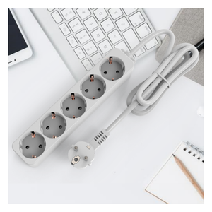 Regleta de Enchufes de 5 Vías con Certificación CE GS RoHS, Estándar Europeo, Cable de 3x1.5mm2, 1.4 Metros, para Electrodomésticos - Product Image 5