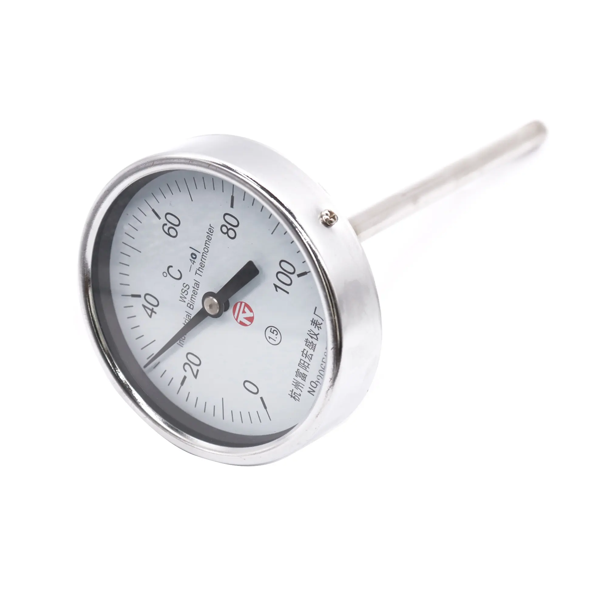 Axial Direction Type Thermometer Series Industrial Bimetallic Thermometer Temperature Indicator WSS-401