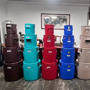 อุปกรณ์จัดงานแบบหนักแน่นทนทาน ชุดอุ่นอาหารทรงกระบอก 4 ชิ้น ภาชนะเก็บความร้อนคุณภาพสูง สำหรับงานปาร์ตี้และอุปกรณ์บุฟเฟ่ต์เชิงพาณิชย์ - Product Image 1