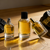 Bouteille de parfum de cylindre de luxe moderne nouveau design 50ml 100ml bouteille à sertir transparente 30ml bouteille de parfum emballée dans un carton