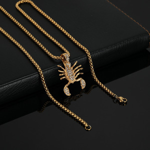 Hip Hop Rock 18K chapado en oro no deslustre Zirconia cúbica no deslustre impermeable colgante de joyería de acero inoxidable para hombre - Product Image 4