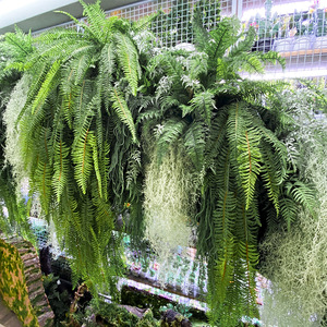 Plante verte artificielle <span class=keywords><strong>murale</strong></span> de 180 cm, type fougère persane et feuille de sycomore, en caoutchouc souple, haute simulation, écologique, prête à l'emploi (RTS) - Product Image 2