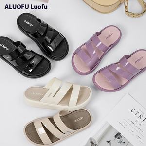 <span class=keywords><strong>Luo</strong></span> <span class=keywords><strong>Fu</strong></span> รองเท้าแตะส้นตึกสำหรับผู้หญิง, สำหรับใส่ในฤดูร้อนพื้นรองเท้าหนาสำหรับใช้ในห้องน้ำกลางแจ้งและในบ้าน - Product Image 3