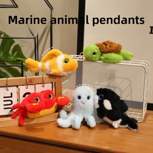 Pendentif en peluche animaux marins : <span class=keywords><strong>baleine</strong></span>, dauphin, hippocampe, pastèque – Peluche super douce avec rembourrage en coton PP, 31-50 cm – Souvenir d'aquarium - Product Image 3