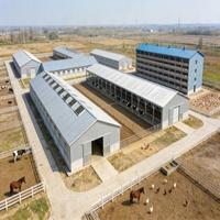 Structure en acier pour écurie de chevaux et abri pour bétail, conception industrielle, poulailler et utilisation agricole, robuste pour l'extérieur