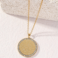 Collier de mode islamique en acier inoxydable étanche avec médaillon Shahada Allah Eid Coran arabe en zircon pour femmes et hommes