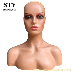 廉价黑色半人体模型展示人体模型女性半人体模型头部整体销售