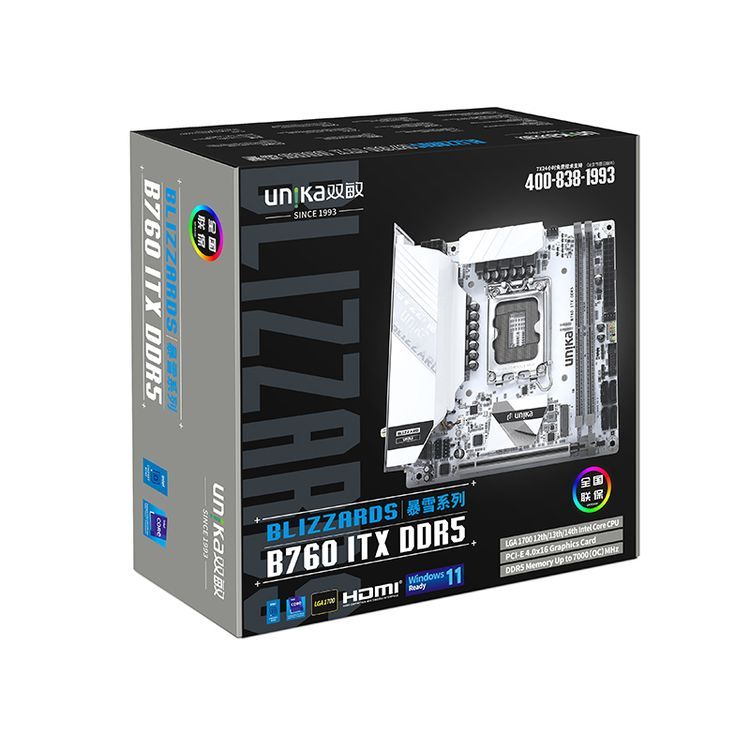 unika B760 ITX DDR5 マザーボード UNIKA UN-B760 ITX DDR5 Motherboard for Intel LGA1700 CPUs