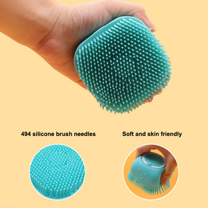 Cepillo de masaje para mascotas, dispensador de champú, cepillo de ducha de silicona para aseo de perros y gatos, productos de baño - Product Image 3