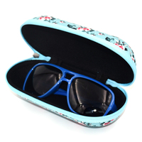 Étui à lunettes semi-rigide pour enfants Étui à lunettes à motif fermeture éclair Eva pour enfants