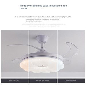 Grands ventilateurs de plafond modernes en cristal doré avec lumières LED Télécommande pour maison intelligente Décoration de salon résidentiel - Product Image 2