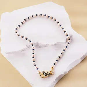 Natural Freshwater Baroque Pearl Necklace Fashion Colorful Beads Girl Gift With Gold-plated Buckle