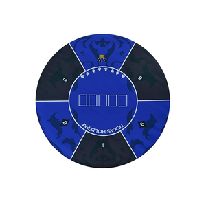 120cm Portable Round Poker Mat for Poker Games <strong>Rubber</strong> Non-Slip Poker Table Top Mat for <strong>Blackjack</strong> Casino - Product Image 3
