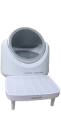 IRYDOOZE Boîte à litière pour chat intelligente automatique désodorisante conception ouverte grande grande toilette pour chat autonettoyante silencieuse intelligente