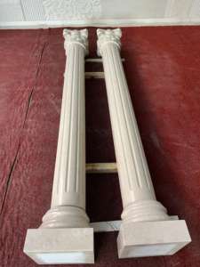 Cổ điển Roman cột trong cũ-mỏ đá cẩm thạch shabana, tay chạm khắc chi tiết - Product Image 4