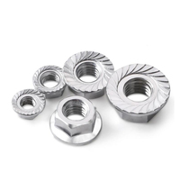 M6 M8 M10 M12 Acier inoxydable SS 304 316 316L Écrou à bride à tête hexagonale lisse poli DIN6923