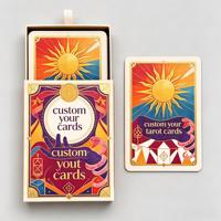 Boîte tiroir personnalisable en papier pour cartes de tarot avec estampage à chaud doré, idéale pour cadeaux d'anniversaire et divination (vente en gros)