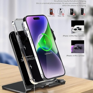 แท่นชาร์จไร้สายแม่เหล็ก 4-in-1 พรีเมียม 7.5 วัตต์ รองรับ QC3.0 ชาร์จเร็ว สำหรับโทรศัพท์ หูฟัง นาฬิกา พอร์ต 5V/2A มาตรฐาน EU - Product Image 6