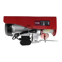 Palans électriques portables à câble métallique PA 500 kg, 220 V/110 V, vitesse de levage 8 m/min, crochet anti-chute, télécommande, IP54, longueur 12 m