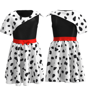 Mode Halloween Cosplay <span class=keywords><strong>Cruella</strong></span> Rouge Robe Costume par Déguisement <span class=keywords><strong>Cruella</strong></span> De Vil Cocktail Robe pour Enfants - Product Image 2