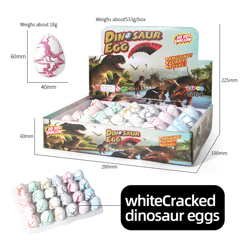 huevo de dinosaurio blanco agrietado