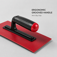Truelle de finition en plastique rouge en gros avec poignée ergonomique pour travaux de décoration et de plâtrage mural