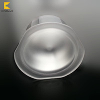 Puces LED 10w 50w Angle de faisceau 90 degrés Optique COB TIR Lentille en verre Réflecteur 45mm