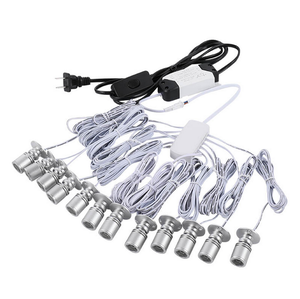 1 à 2/4/6/8/10/12 pièces de lampes <span class=keywords><strong>LED</strong></span> pour armoire, 1w 220v, modèle d'affichage, comptoir, vin, garage, kit, vitrine, étagère, projecteur - Product Image 1