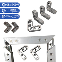 Connecteurs modernes en aluminium moulé sous pression pour cadres de portes/fenêtres et salles de bain - Quincaillerie à vis durable avec garantie de plus de 5 ans