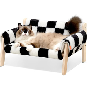 Canapé-lit stable et doux pour la peau Yingii Canapé personnalisé pour animaux de compagnie Lits surélevés en bois pour chat <span class=keywords><strong>Kitty</strong></span> Chiot ou petits animaux - Product Image 2